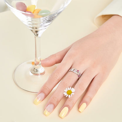 Angela Jewelry] Funkelnder, lebendiger Smaragdschliff-Ring für den Alltag