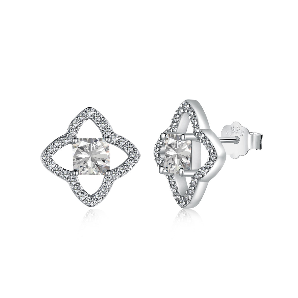 Angela Jewelry]Elegante Sternform Princess Cut Tägliche Ohrringe