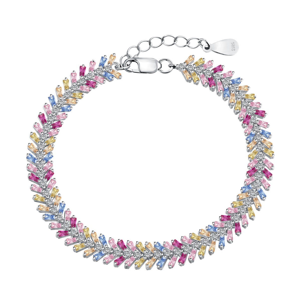 Angela Jewelry]Zierliches Armband im strahlenden Smaragdschliff für den Alltag