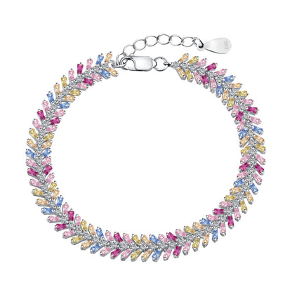 Angela Jewelry]Zierliches Armband im strahlenden Smaragdschliff für den Alltag