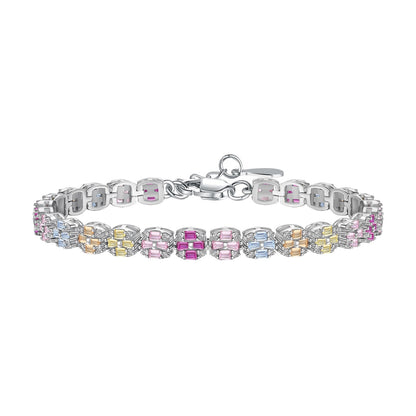 Angela Jewelry]Zartes, farbenfrohes Armband im Smaragdschliff für den Alltag