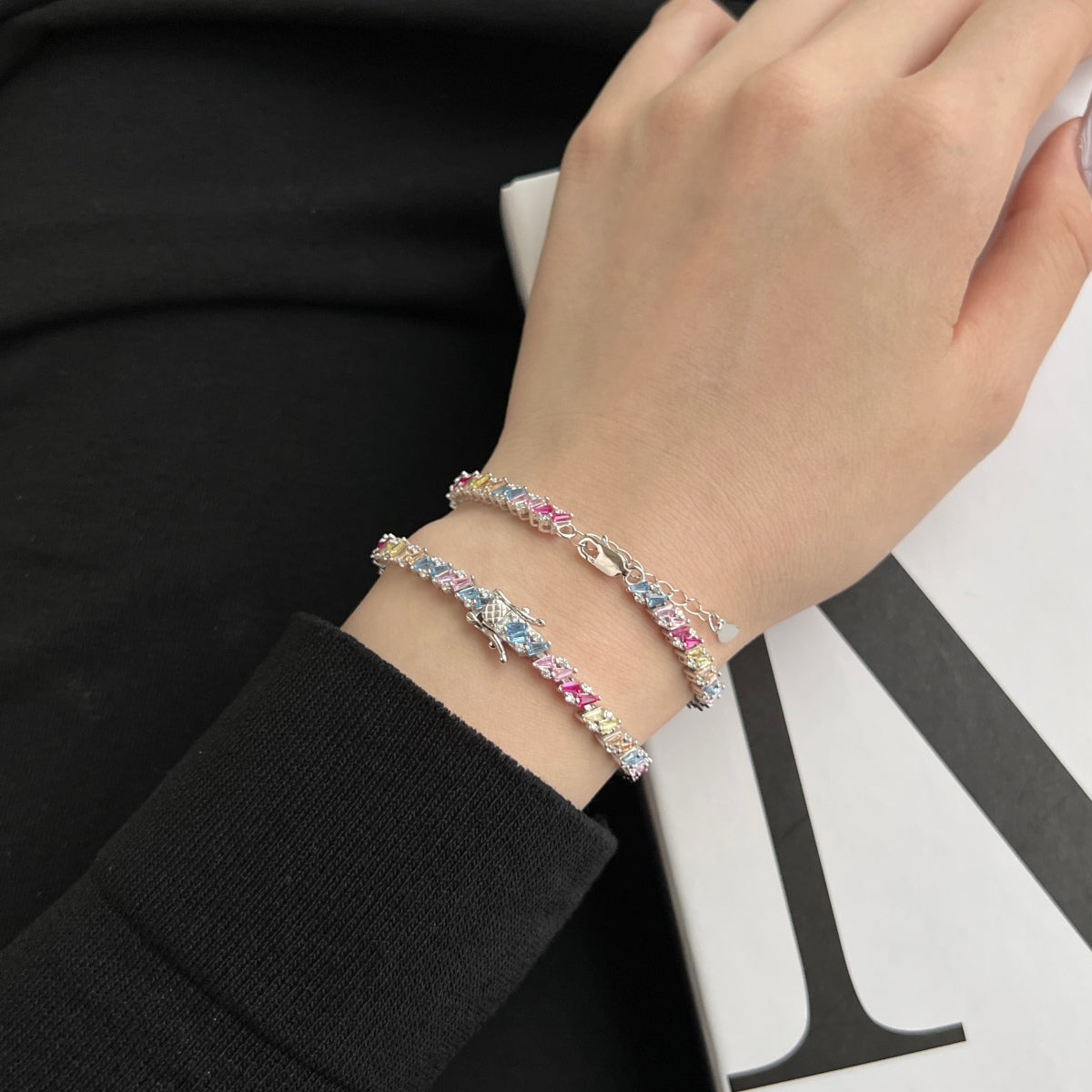 Angela Jewelry]Verziertes, funkelndes Party-Armband mit mehreren Schliffen