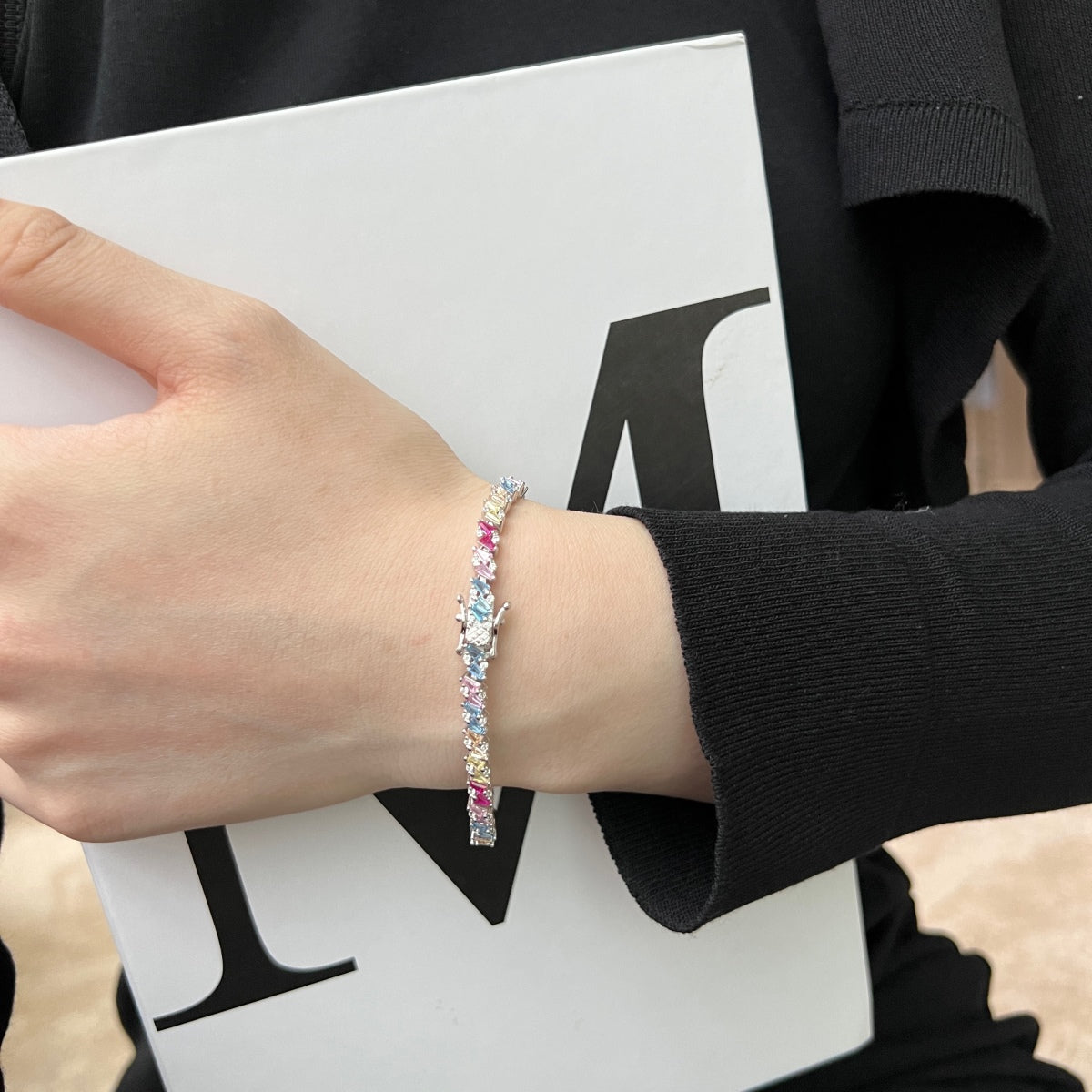 Angela Jewelry]Verziertes, funkelndes Party-Armband mit mehreren Schliffen