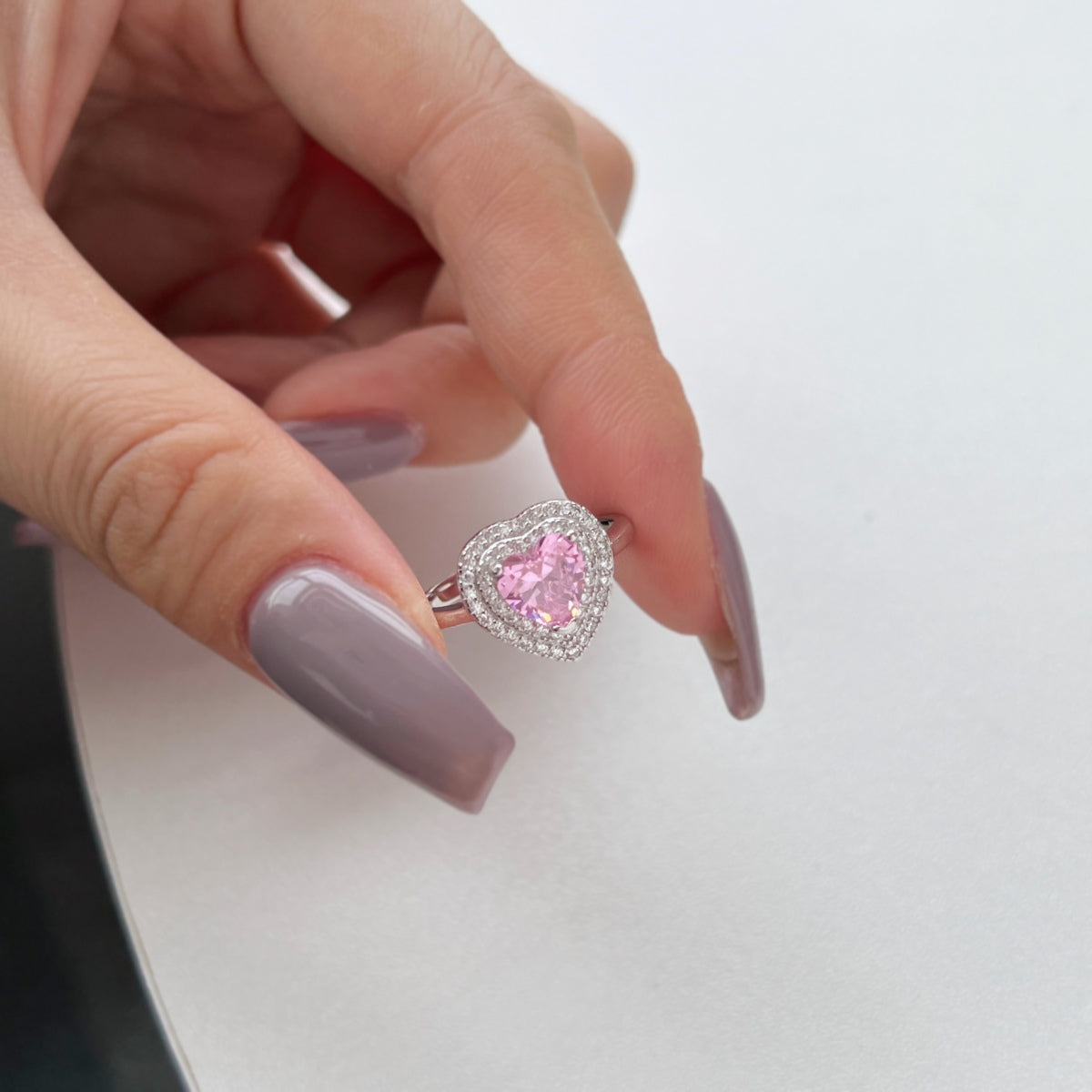 Angela Jewelry]Zarter, überschwänglicher Ehering in Herzform