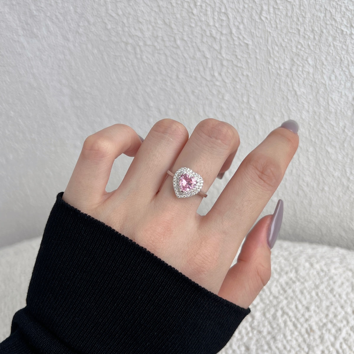 Angela Jewelry]Zarter, überschwänglicher Ehering in Herzform