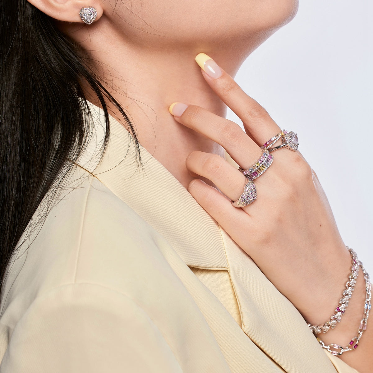 Angela Jewelry]Zarter, überschwänglicher Ehering in Herzform