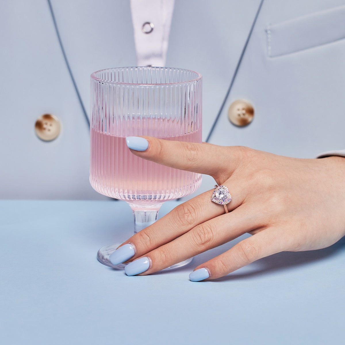 Angela Jewelry]Zarter, überschwänglicher Ehering in Herzform