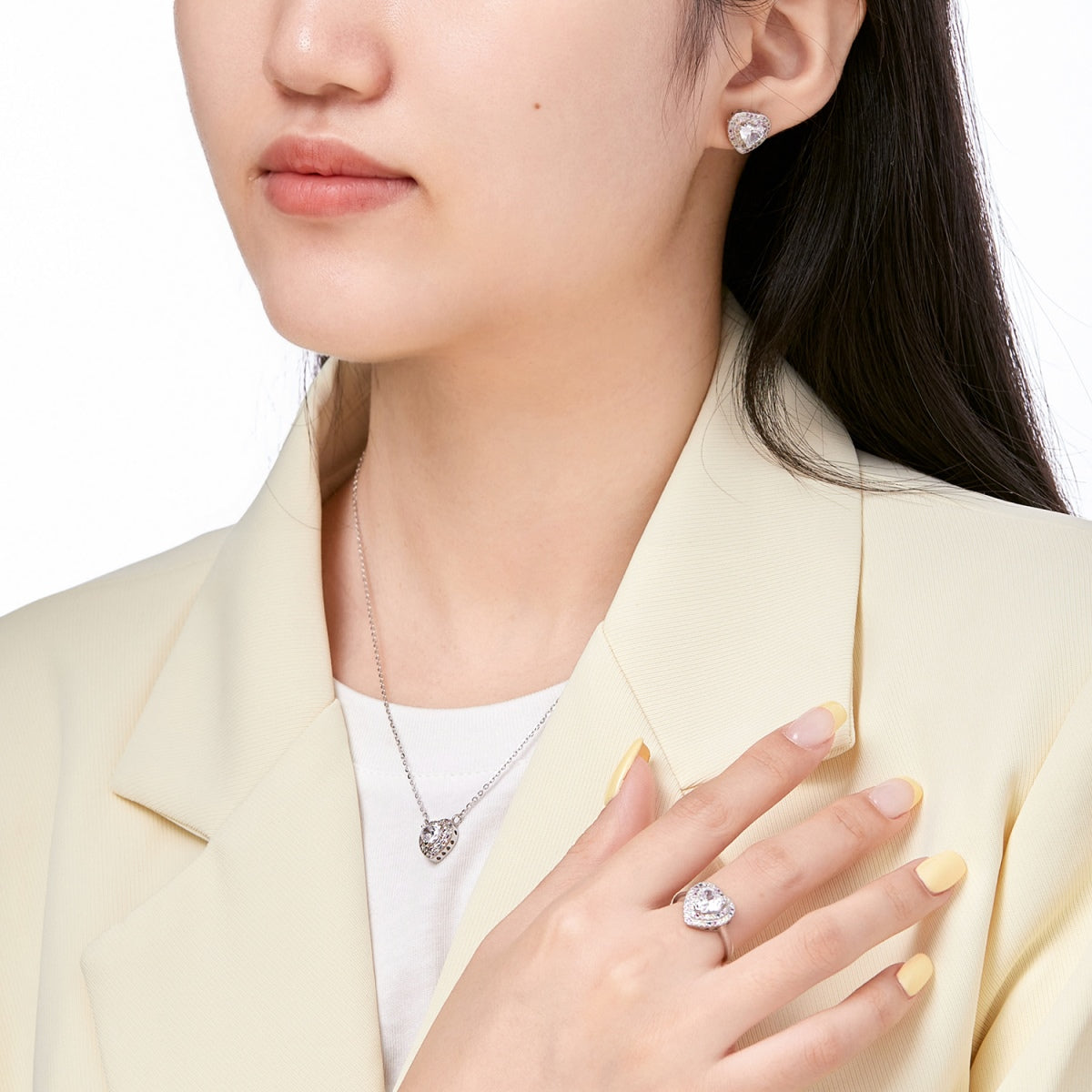 Angela Jewelry]Zarter, überschwänglicher Ehering in Herzform