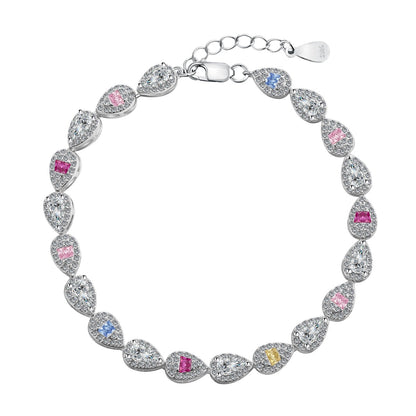 Angela Jewelry]0.25 Carat Radiant Water Drop Shape Daily Bracelet