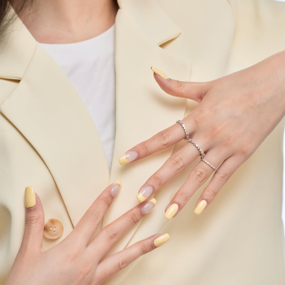 Angela Jewelry]Strahlend funkelnder Alltagsring im Rundschliff