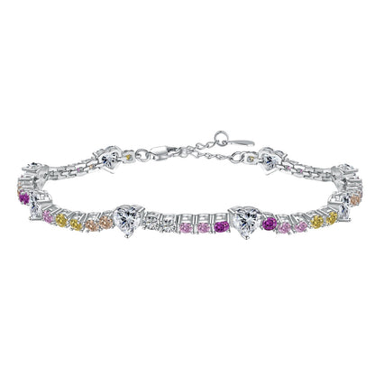 Angela Jewelry] Romantisches Armband in Herzform mit rundem Schliff