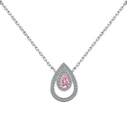 Angela Jewelry]Funkelnde Halskette im Birnenschliff