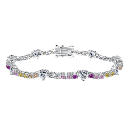Angela Jewelry] Romantisches Armband in Herzform mit rundem Schliff