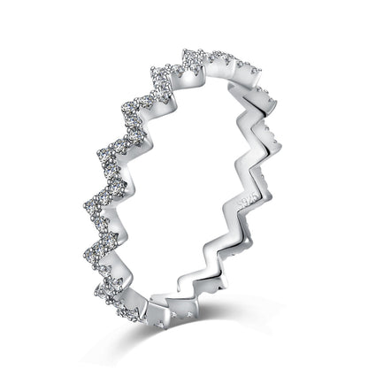 Angela Jewelry]Zarter, bezaubernder Ring in Wellenform für den Alltag