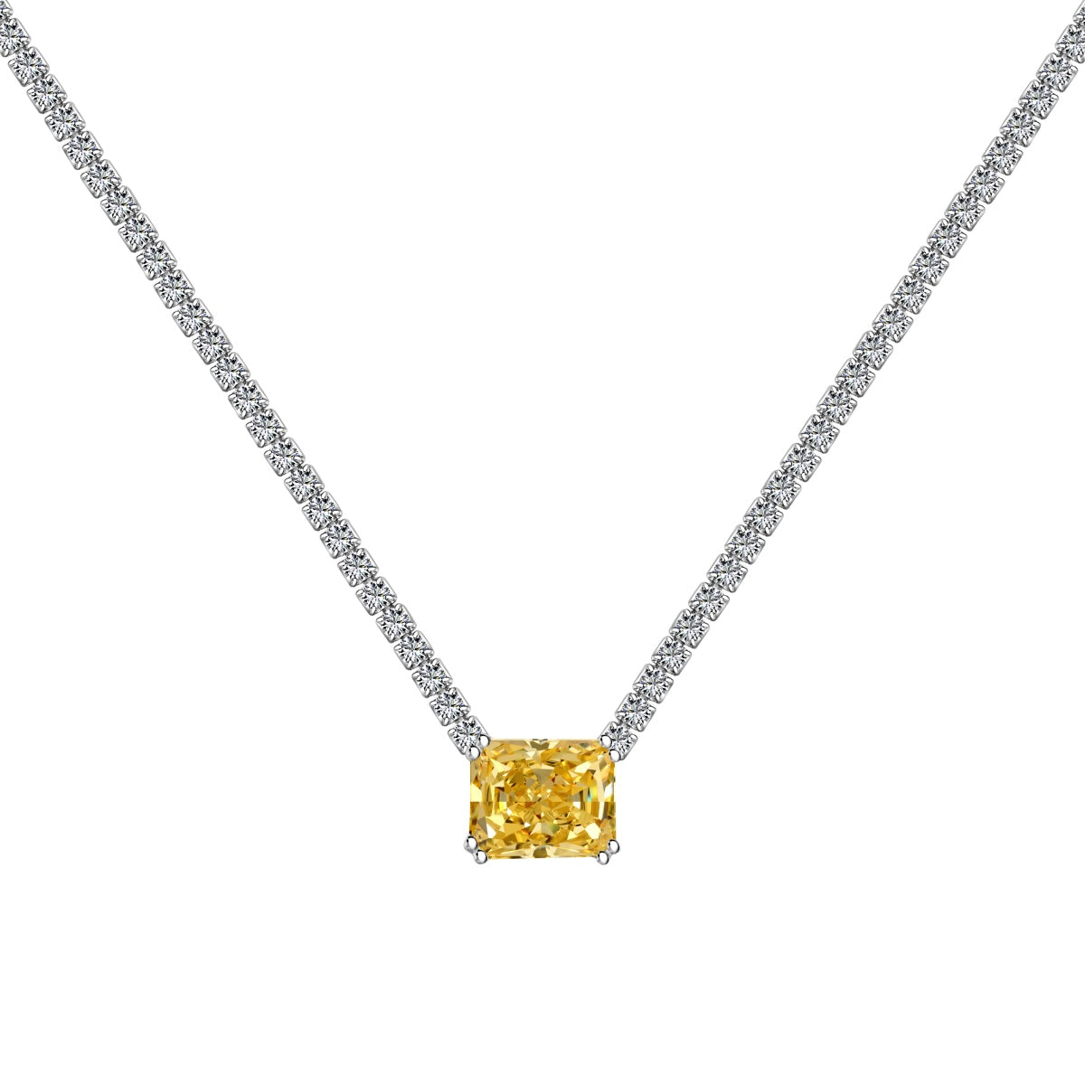 Angela Jewelry]4,0 Karat Elegante Halskette im Radiantschliff