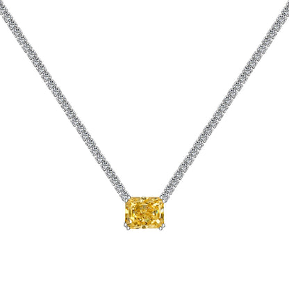 Angela Jewelry]4,0 Karat Elegante Halskette im Radiantschliff