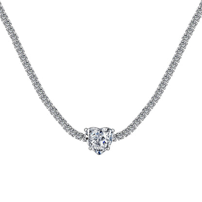 Angela Jewelry]2,0 Karat funkelnde Halskette im Tennis-Herzschliff