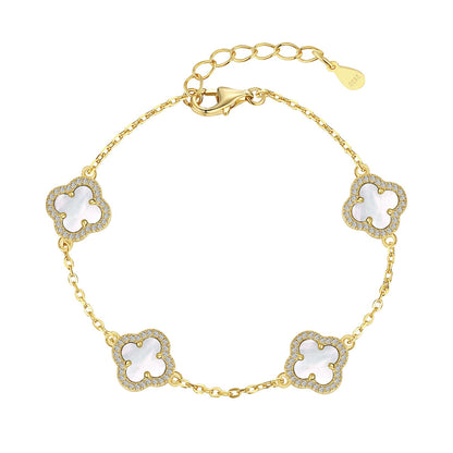 Angela Jewelry]Vierblättriges Kleeblatt Exquisites Armband