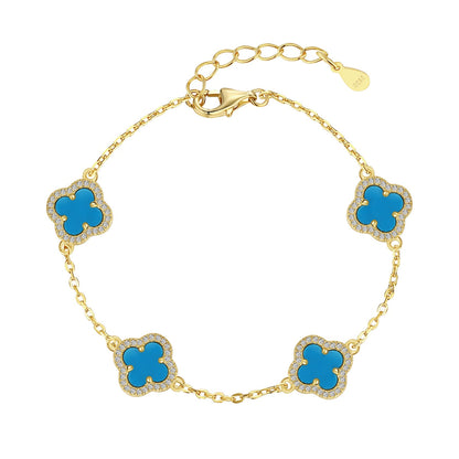Angela Jewelry]Vierblättriges Kleeblatt Exquisites Armband