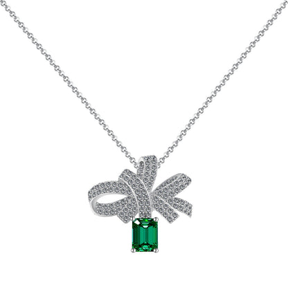 Angela Jewelry]Luxuriöse Halskette in Blumenform mit Smaragdschliff