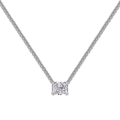 Angela Jewelry]4,0 Karat Elegante Halskette im Radiantschliff