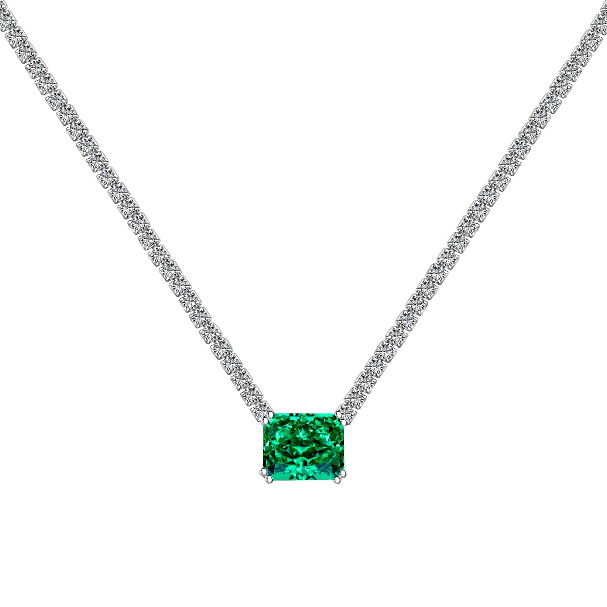 Angela Jewelry]4,0 Karat Elegante Halskette im Radiantschliff