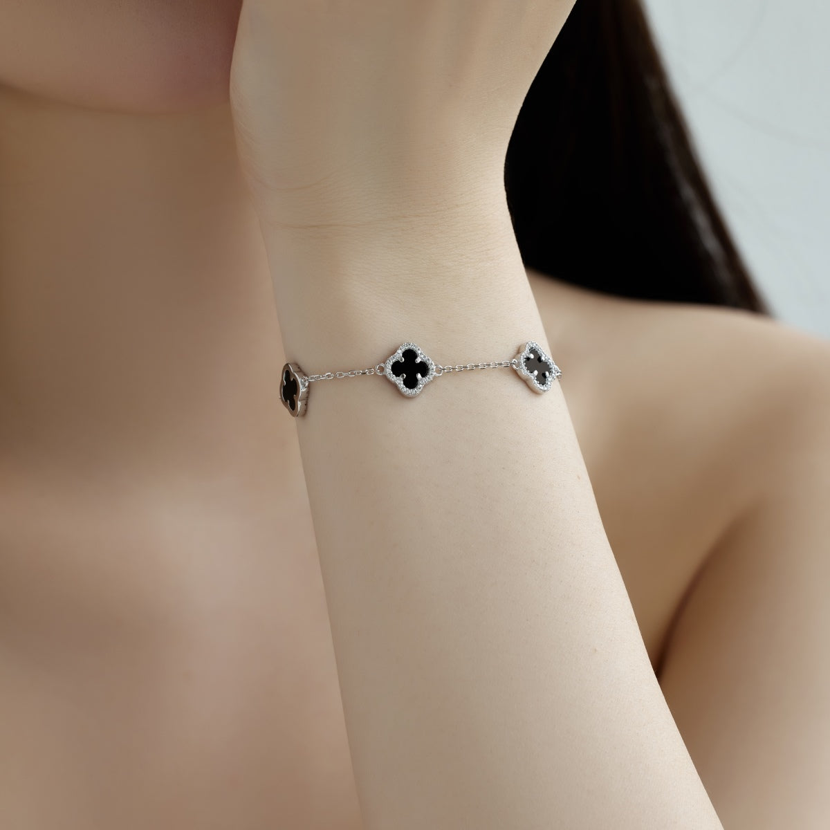 Angela Jewelry]Vierblättriges Kleeblatt Exquisites Armband
