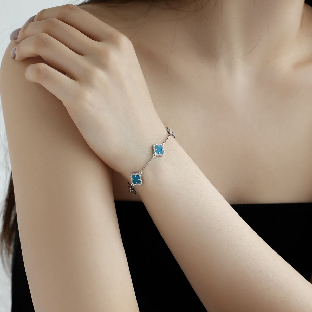 Angela Jewelry]Vierblättriges Kleeblatt Exquisites Armband