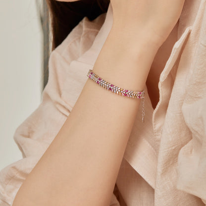 Angela Jewelry]Zierliches Armband im strahlenden Smaragdschliff für den Alltag