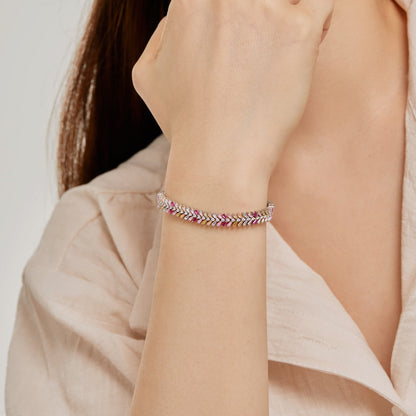 Angela Jewelry]Zierliches Armband im strahlenden Smaragdschliff für den Alltag