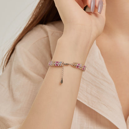 Angela Jewelry]Zierliches Armband im strahlenden Smaragdschliff für den Alltag