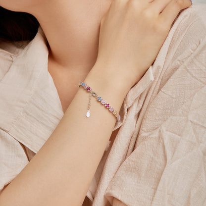 Angela Jewelry]Zartes, farbenfrohes Armband im Smaragdschliff für den Alltag