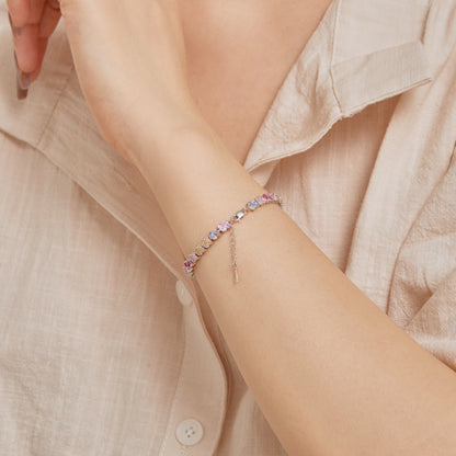 Angela Jewelry]Verziertes buntes Party-Armband in Blumenform