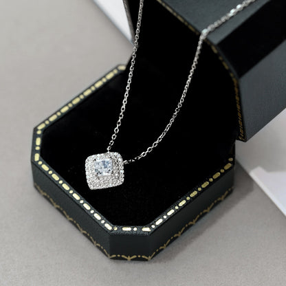 Angela Jewelry]Funkelnde Halskette im Asscher-Schliff