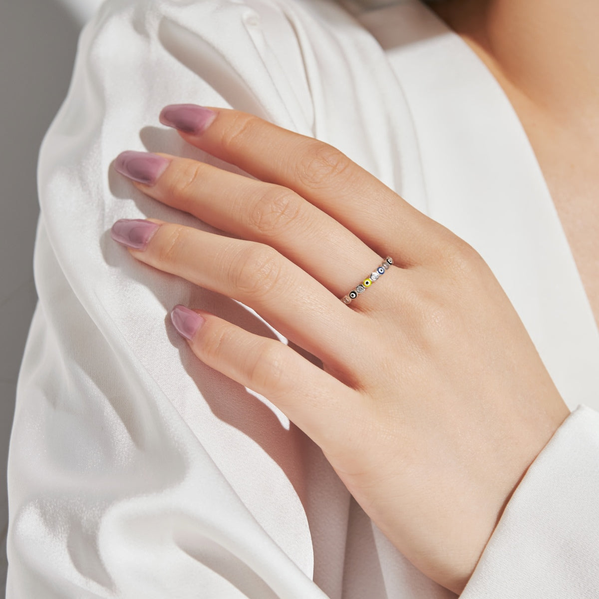 Angela Jewelry] Funkelnder, lebendiger Ring in runder Form für den Alltag