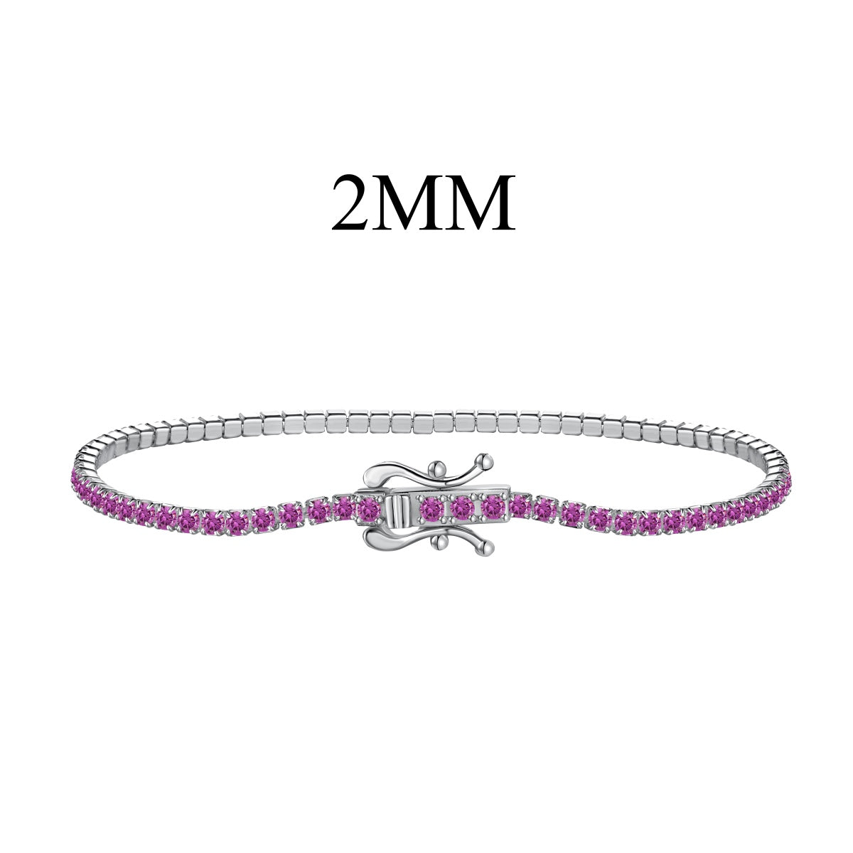 Angela Jewelry] Strahlend buntes Party-Armband im Rundschliff