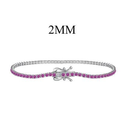 Angela Jewelry] Strahlend buntes Party-Armband im Rundschliff