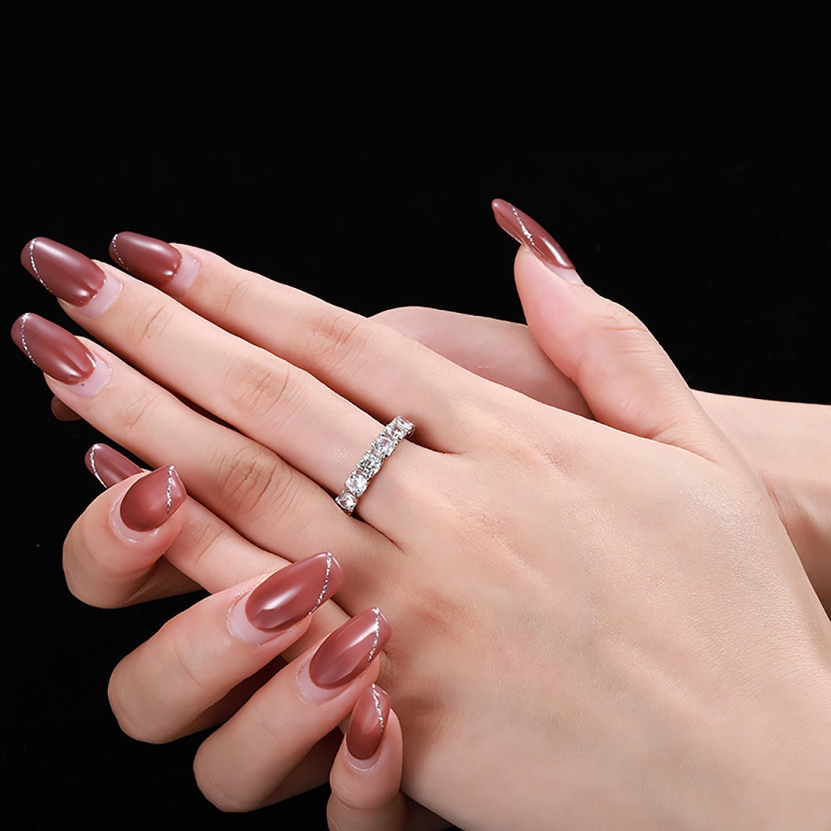 Angela Jewelry]Eternity Tennisring im Rundschliff