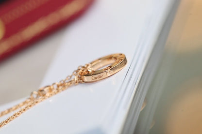 [Angela Schmuck] LIEBESHALSKETTE VERSTELLBAR ROSÉGOLD 2 DIAMANTEN 