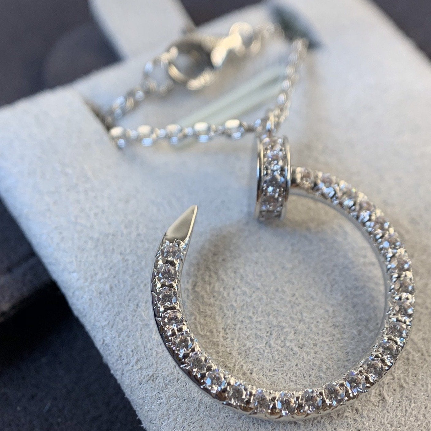 [アンジェラジュエリー]ジュステネックレス シルバー ダイヤモンド