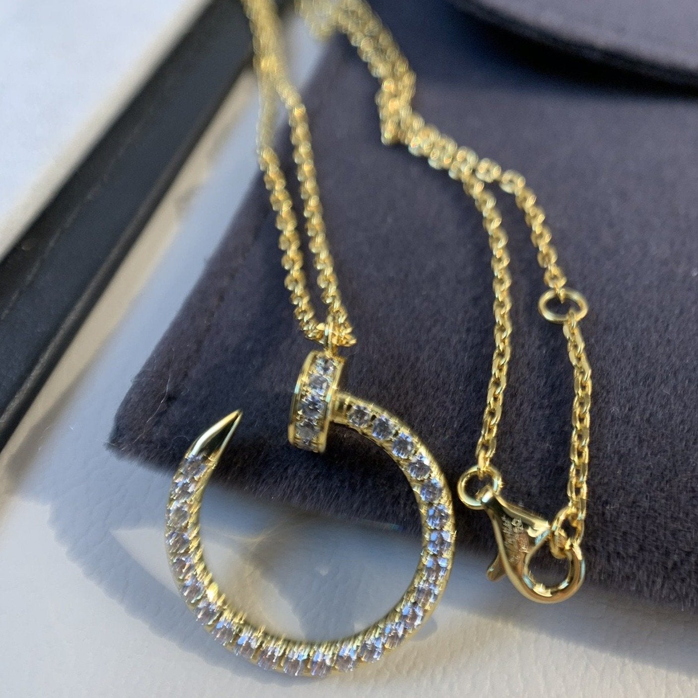 [Angela Schmuck]JUSTE HALSKETTE GOLD DIAMANTEN 