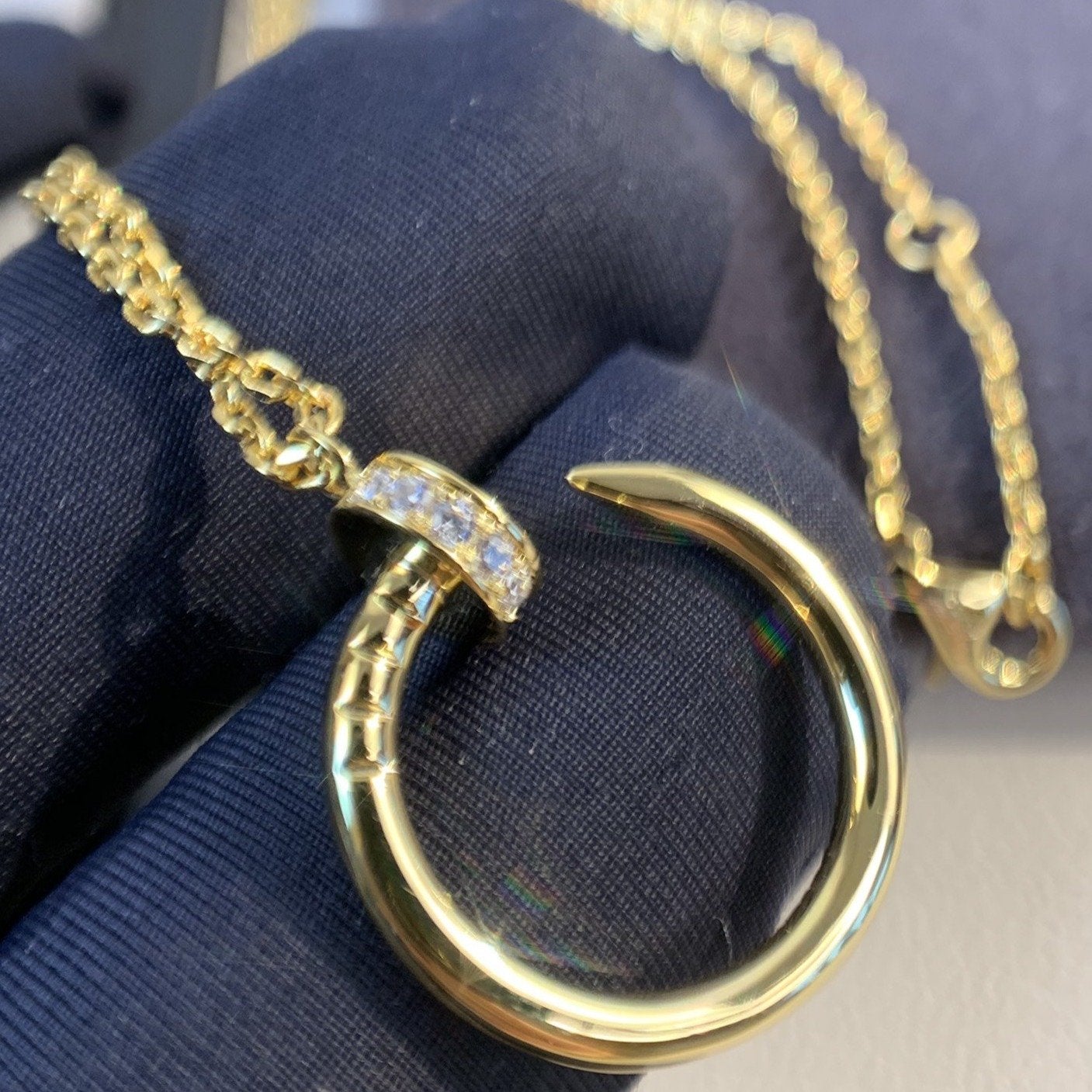 [Angela Schmuck]JUSTE HALSKETTE GOLD DIAMANTEN 