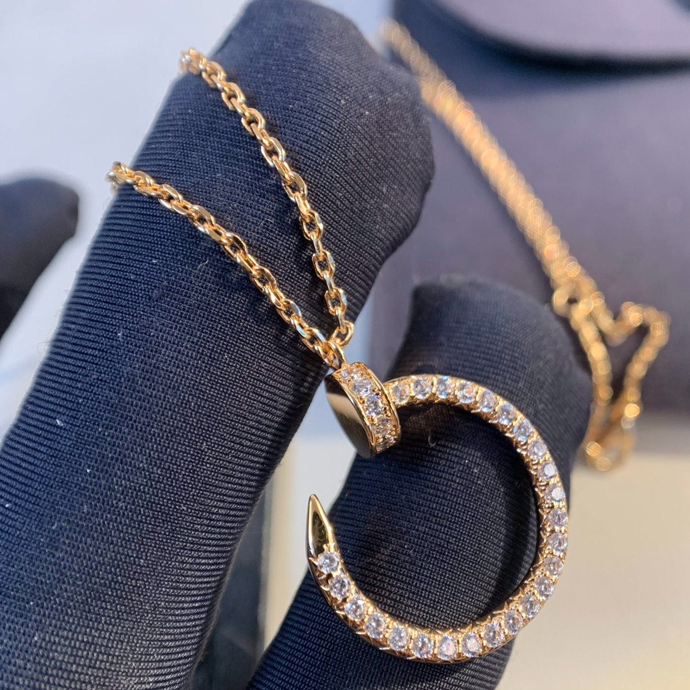 [Angela Schmuck]JUSTE HALSKETTE ROTGOLD DIAMANTEN 