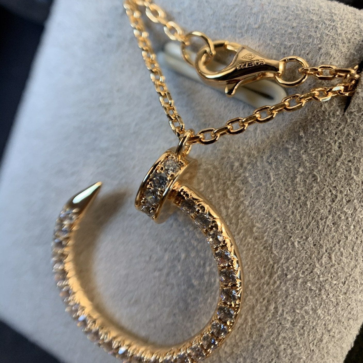 [Angela Schmuck]JUSTE HALSKETTE ROTGOLD DIAMANTEN 