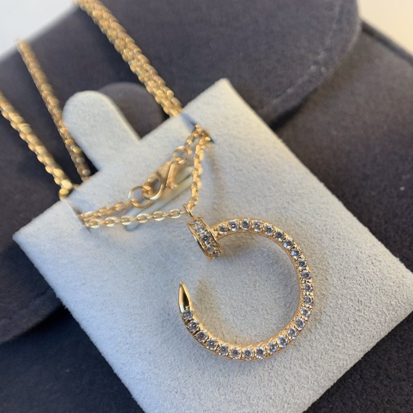 [Angela Schmuck]JUSTE HALSKETTE ROTGOLD DIAMANTEN 