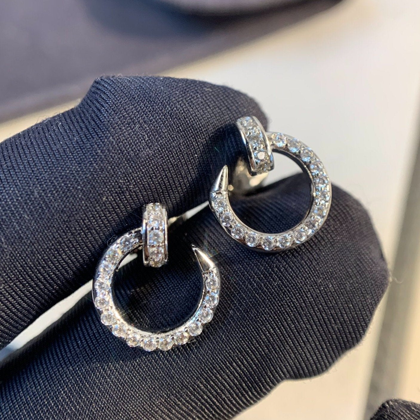 [Angela Schmuck]JUSTE OHRRINGE SILBER DIAMANTEN 