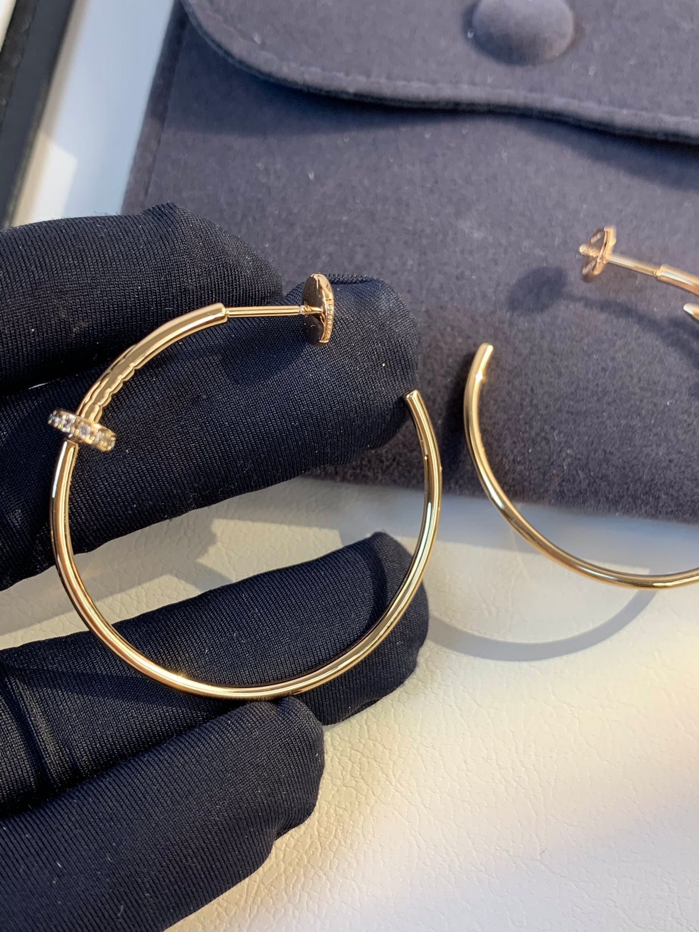 [Angela Schmuck]JUSTE OHRRINGE GOLD DIAMANTEN 1,8MM 