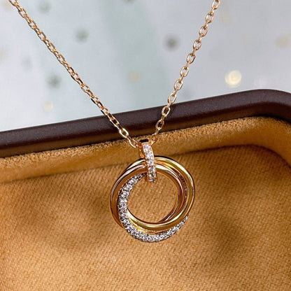 [Angela Schmuck]TRINITY HALSKETTE SILBER GOLD ROTGOLD DIAMANTEN 