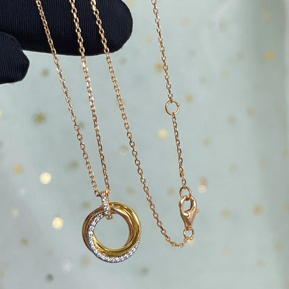 [Angela Schmuck]TRINITY HALSKETTE SILBER GOLD ROTGOLD DIAMANTEN 