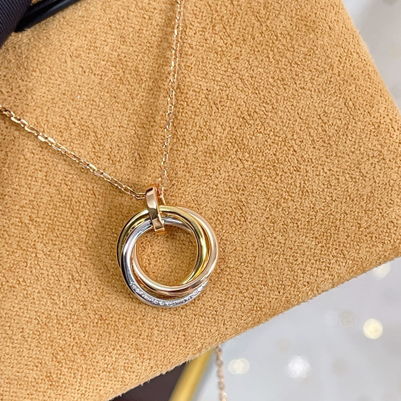 [Angela Schmuck]TRINITY HALSKETTE SILBER GOLD ROTGOLD DIAMANTEN 